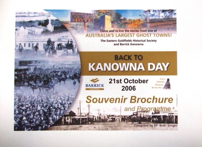BACK TO KANOWNA by R P (Bob) Singer